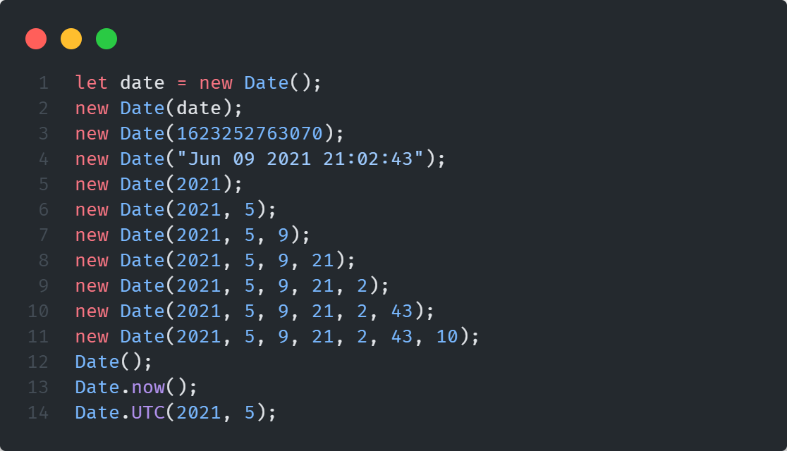 Js date format